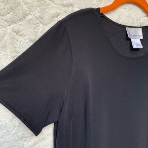 Susan Graver Black Pullover Dress SzMED